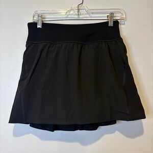 SPANX Get Moving Black Athleisure Skort Skirt with Built-in Shorts US Med